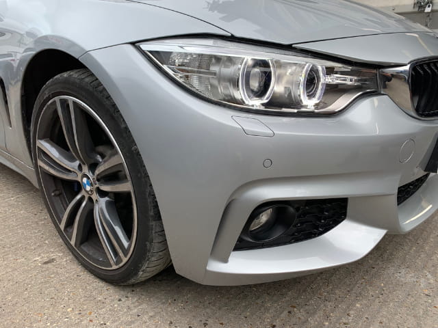 The finished repair result on the BMW